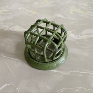 Vintage metal flower frog